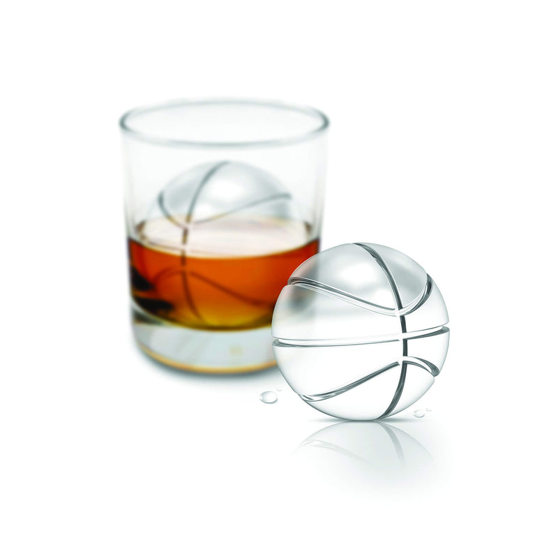  [AUSTRALIA] - Tovolo Basketball Ice Molds, Set of 2 Basketball-Shaped Ice Sphere Molds, Stackable Sports Ice Molds, Sports-Themed Ice Makers, Giftable Sports Whiskey Ice Ball Molds, BPA-Free & Dishwasher-Safe