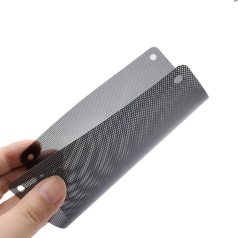  [AUSTRALIA] - ThreeBulls 12 Pcs 80mm PVC Black PC Cooler Fan Dust Filter Dustproof Case Cover Computer Mesh 80mm x 80mm