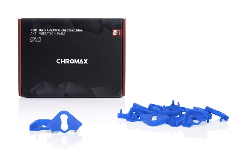  [AUSTRALIA] - Noctua NA-SAVP6 chromax.Blue, Anti-Vibration Pads for 200mm Noctua Fans (16-Pack, Blue)