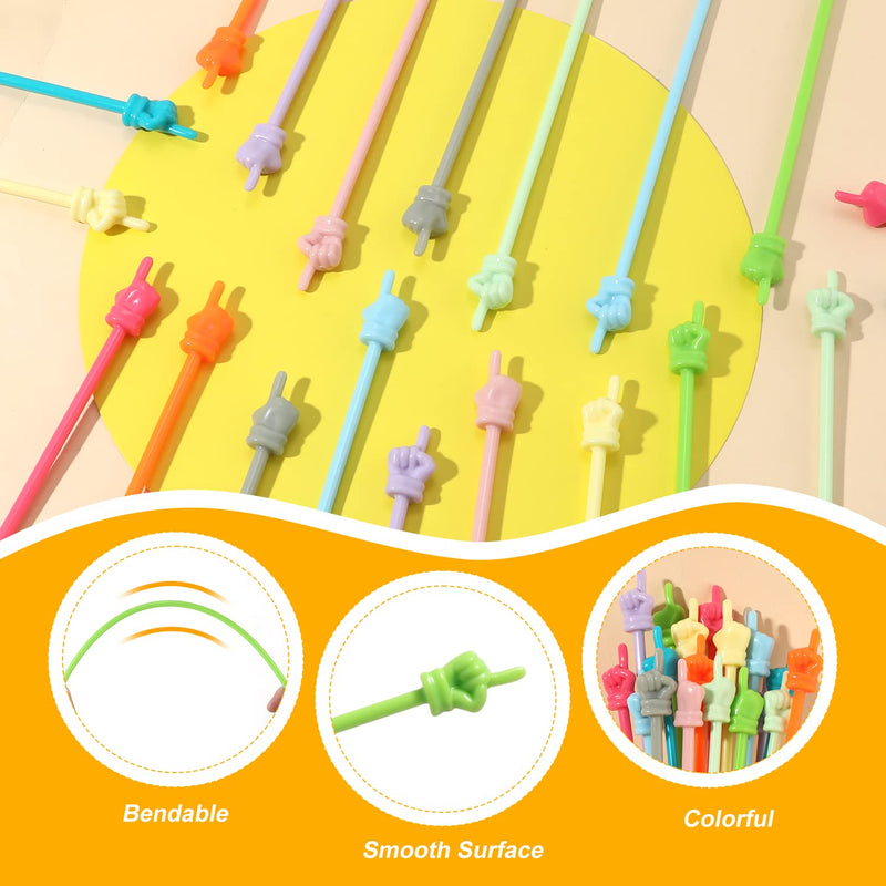  [AUSTRALIA] - 20pcs Mini Hand Pointers, Mini Pointer Finger with Adorable Adhesive Index Tabs for Reading Small Pointer Finger Sticks for Elementary Kindergarten Reading Teaching (Macaron Color)