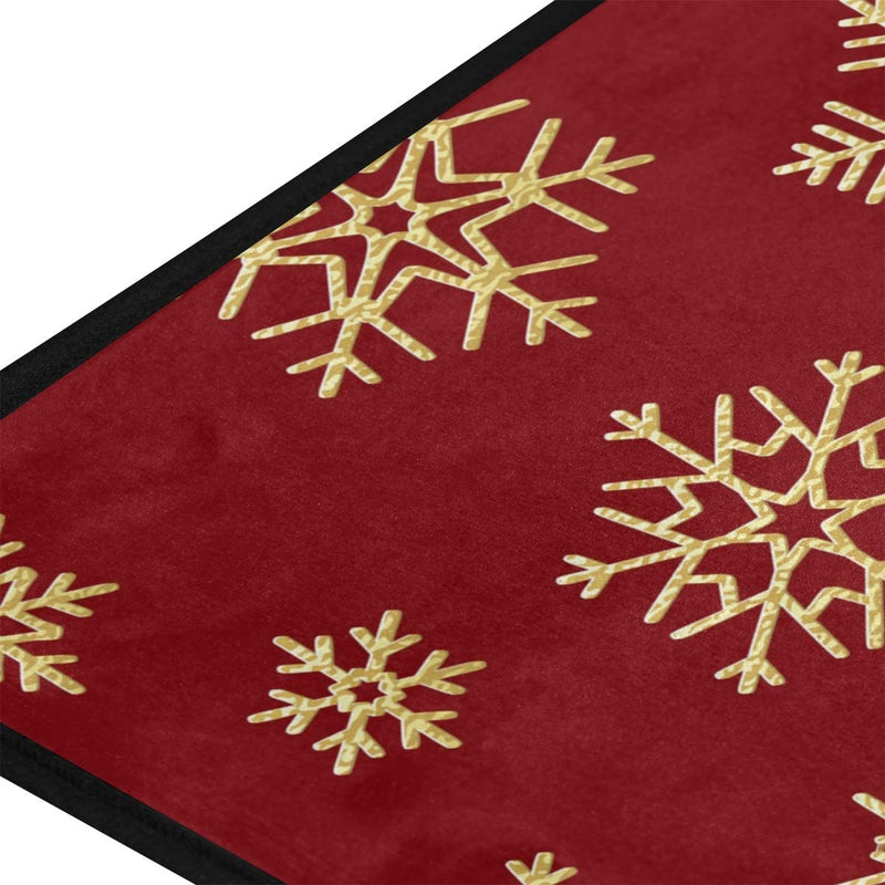  [AUSTRALIA] - susiyo Anti fatigue Kitchen Mat Christmas Golden Snowflakes Red Kitchen Floor Mat Non Slip Kitchen Rugs Cushioned Comfort Standing Mat Area Rugs Indoor Outdoor Entry Rug Floor Carpet for Home 39x20 in