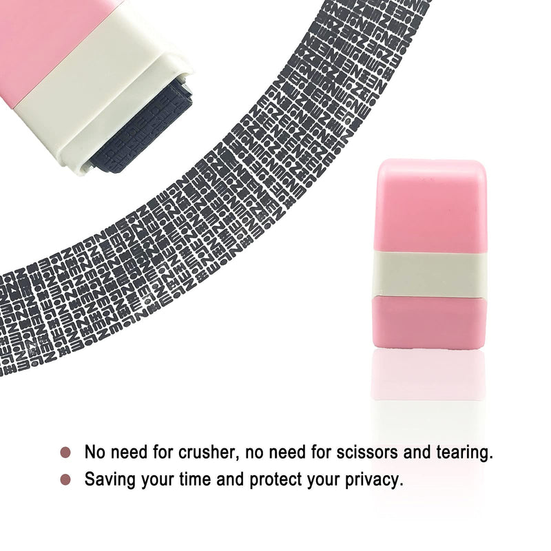  [AUSTRALIA] - 2Pcs Identity Protection Roller Stamps Identity Prevention Theft Stamp Wide Rolling Security Stamp for Privacy Protection, ID Blockout and Address Blocker (Pink and Blue) Pink and Blue