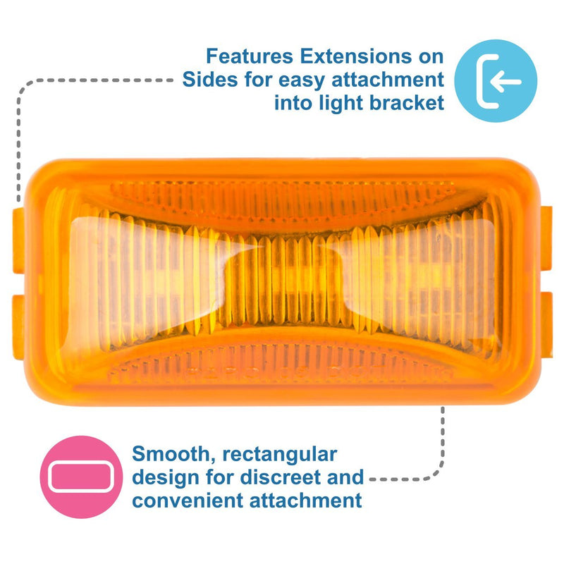  [AUSTRALIA] - Lumitronics RV Mini Thin Line 37 Series Sealed LED Marker Light (Amber) Amber
