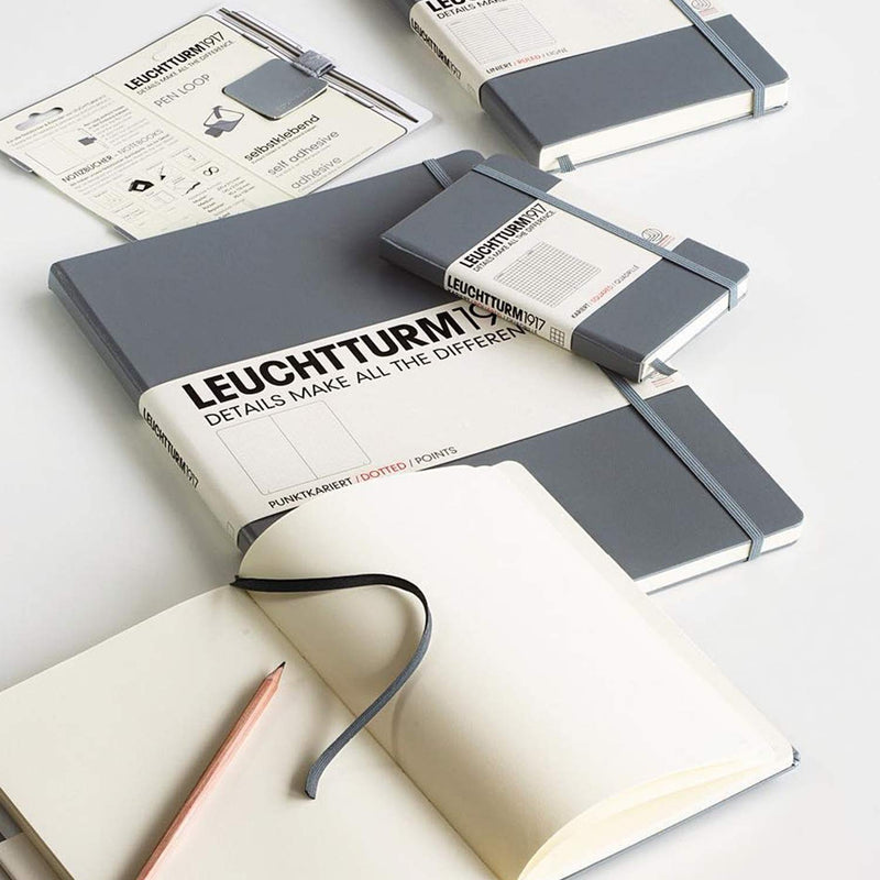 LEUCHTTURM1917 - Medium A5 Dotted Hardcover Notebook (Anthracite) - 251 Numbered Pages Anthracite - LeoForward Australia