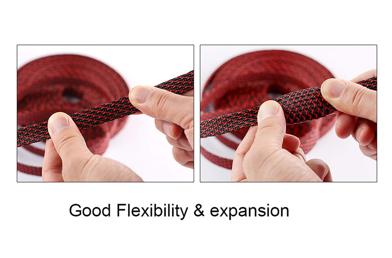  [AUSTRALIA] - 25ft - 1 inch PET Expandable Braided Sleeving – Blackred – Alex Tech braided cable sleeve 1"-25ft