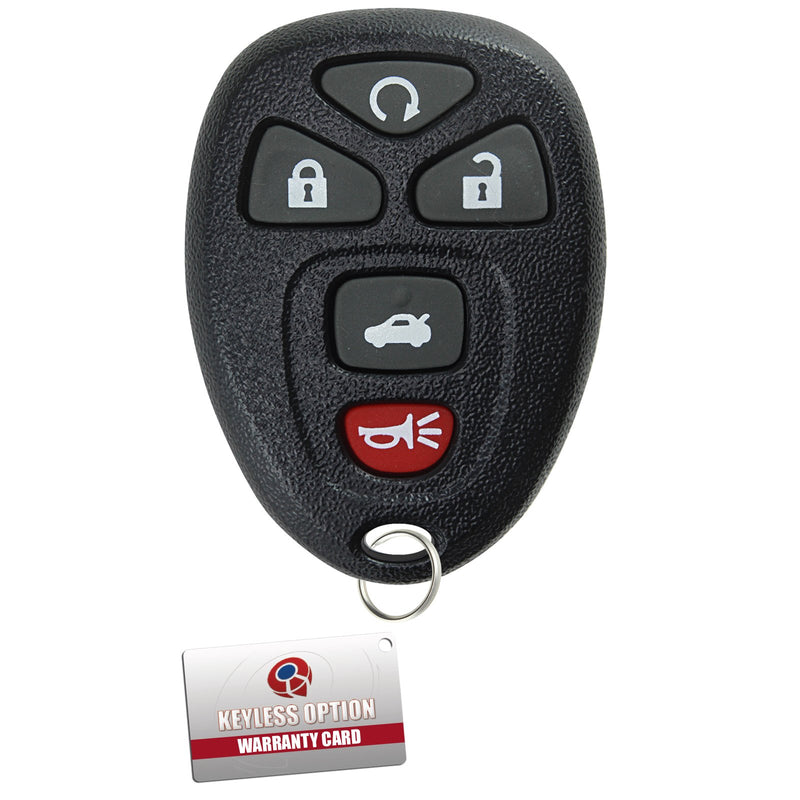 KeylessOption Keyless Entry Remote Control Car Key Fob Replacement for 15912860 black - LeoForward Australia