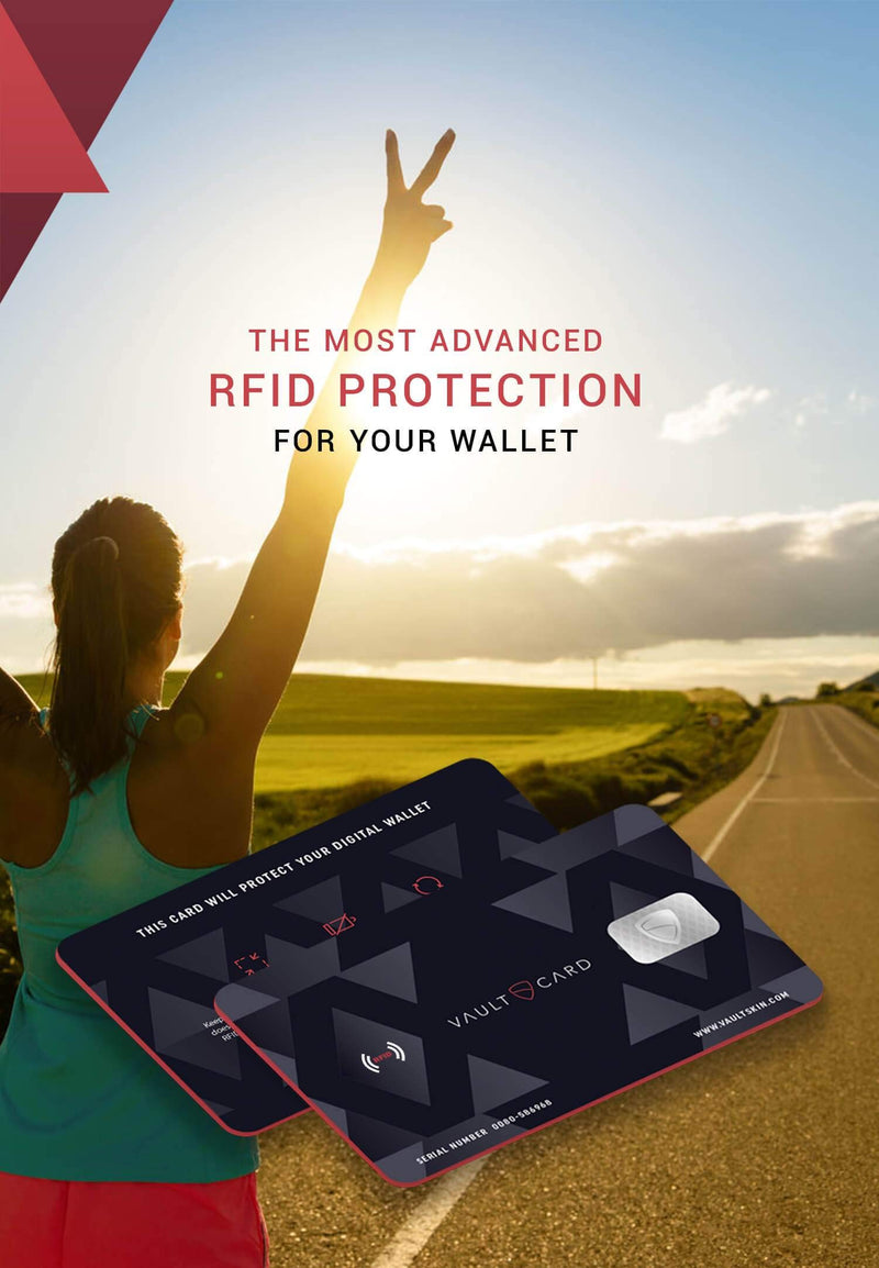 VAULTCARD - RFID Blocking & Jamming Credit & Debit Card Protection for Your Wallet and Passport/NFC Jamming Card, Protects Several Cards at The Same time - LeoForward Australia