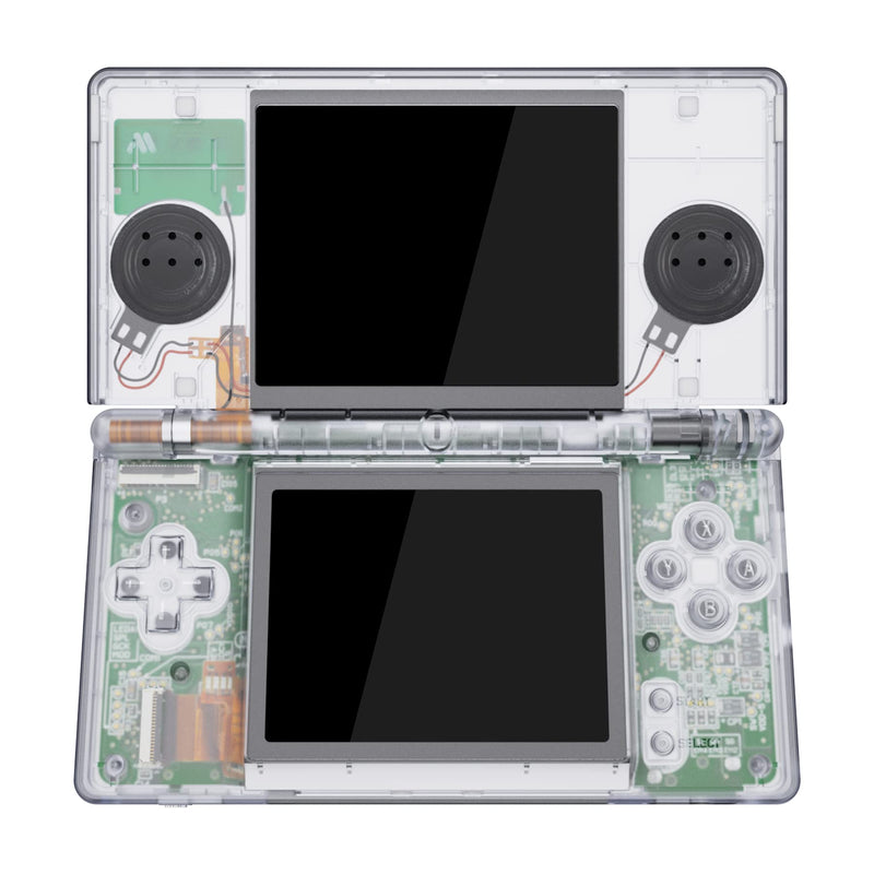 [AUSTRALIA] - eXtremeRate Clear Replacement Full Housing Shell for Nintendo DS Lite, Custom Handheld Console Case Cover with Buttons, Screen Lens for Nintendo DS Lite NDSL - Console NOT Included