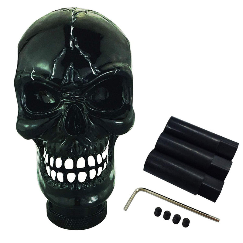  [AUSTRALIA] - Abfer Gear Stick Shift Knob Cool Skull Car Handle Shifter Knobs Shifting Head Fit Universal Automatic Manual Transport Vehicles (Black) Black