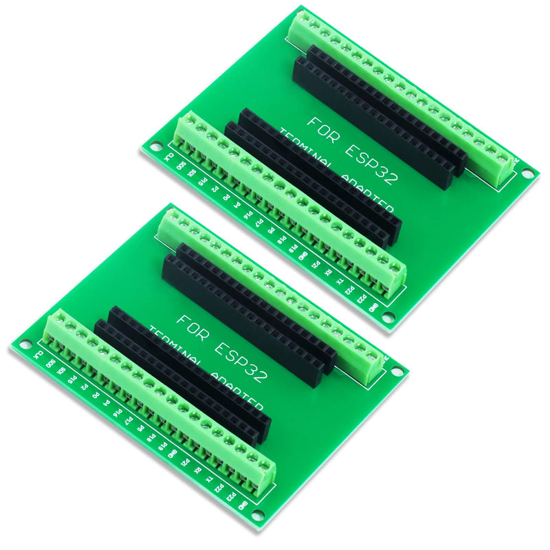  [AUSTRALIA] - KeeYees 2pcs ESP32 Breakout Board GPIO 1 into 2 for 38PIN Narrow Version ESP32 ESP-WROOM-32 Microcontroller Development Board