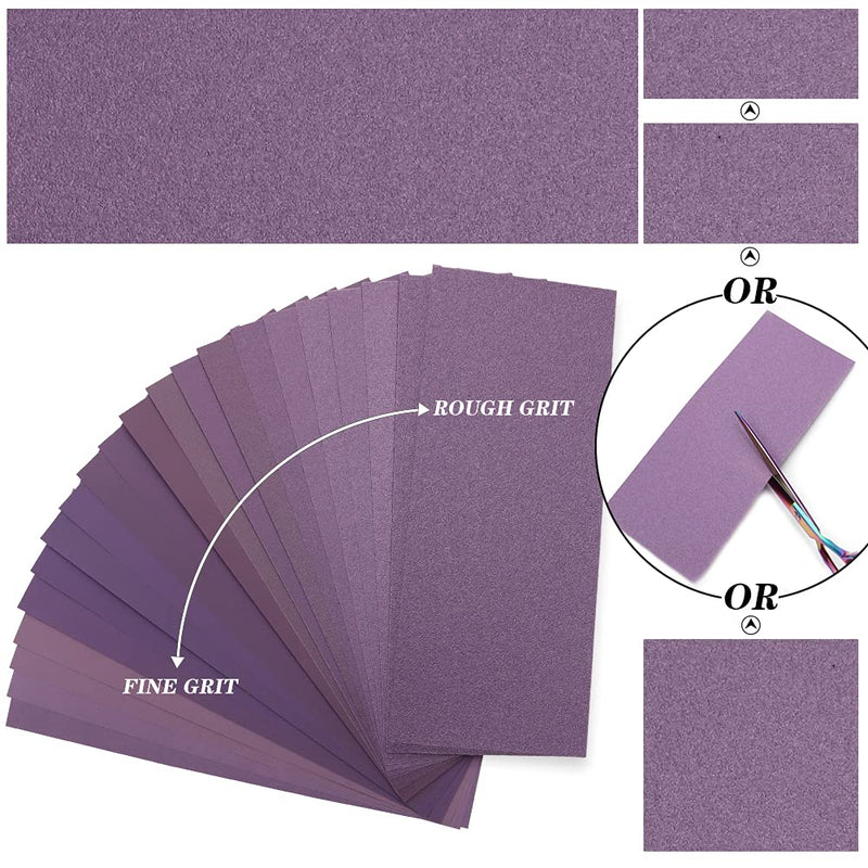  [AUSTRALIA] - Sandpaper 1200 Grit,Wet Dry Sanding Sheets,High Performance Ceramic Abrasive Sand Paper for Wood Furniture Finishing,Metal Grinding,Automotive Polishing,9 x 3.6 Inch,Purple,25-Pack