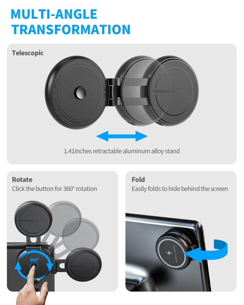  [AUSTRALIA] - Wireless Car Charger Mount, Marnana Magnetic Car Phone Holder for Tesla Model 3/X/Y/S, Fast Charging Foldaway MagSafe Wireless Charger Phone Mount Only Compatible with iPhone 12/13/14 Series Wireless Charge Version