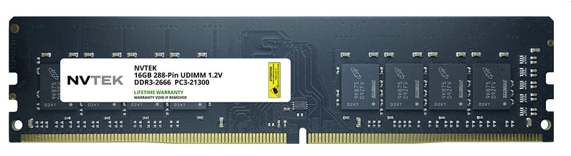  [AUSTRALIA] - NVTEK 16GB DDR4-2666 PC4-21300 Non-ECC UDIMM Desktop PC RAM Memory Upgrade