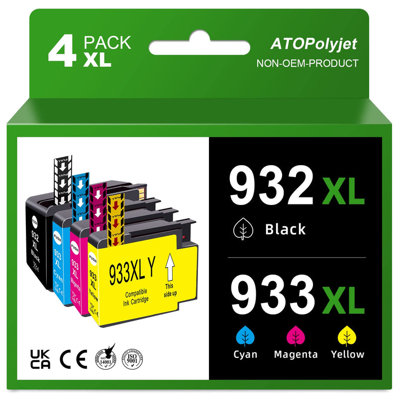  [AUSTRALIA] - 932XL 933XL Ink Cartridges Combo Pack Replacement for HP 932 XL 933 XL Ink Cartridges Use with HP OfficeJet 6700 6600 7610 7612 6100 7110 7510 Printer