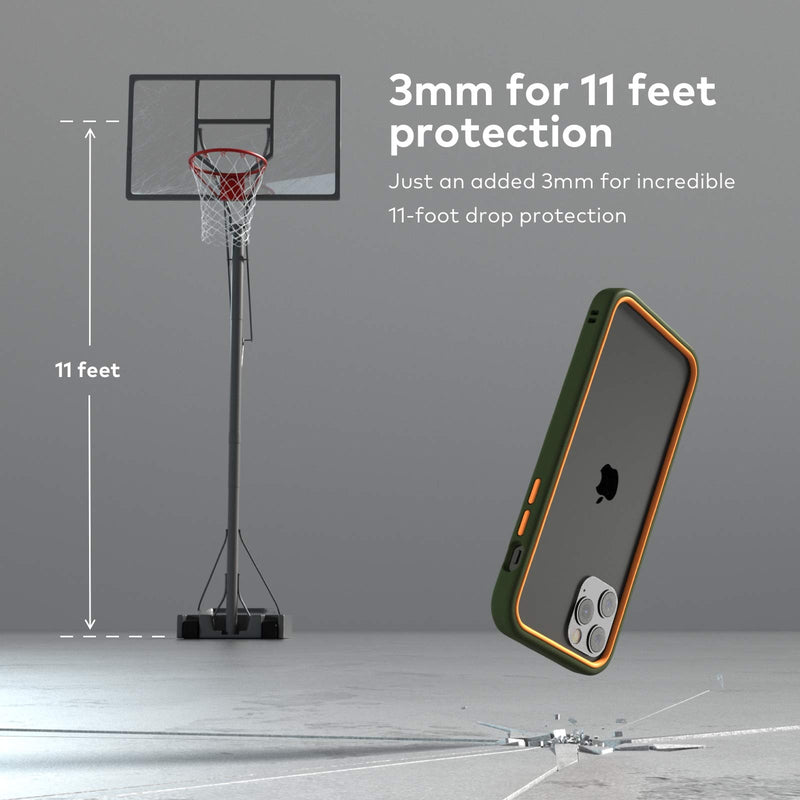 [AUSTRALIA] - RhinoShield Bumper Case Compatible with [iPhone 12/12 Pro] | CrashGuard NX - Shock Absorbent Slim Design Protective Cover 3.5M / 11ft Drop Protection - Black iPhone 12 / 12 Pro - Black