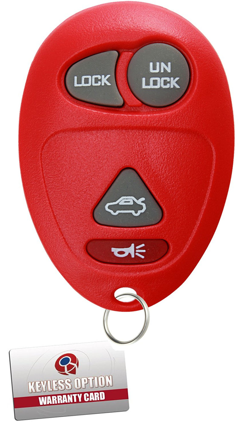  [AUSTRALIA] - KeylessOption Keyless Entry Remote Control Car Key Fob Replacement for L2C0007T -Red Red