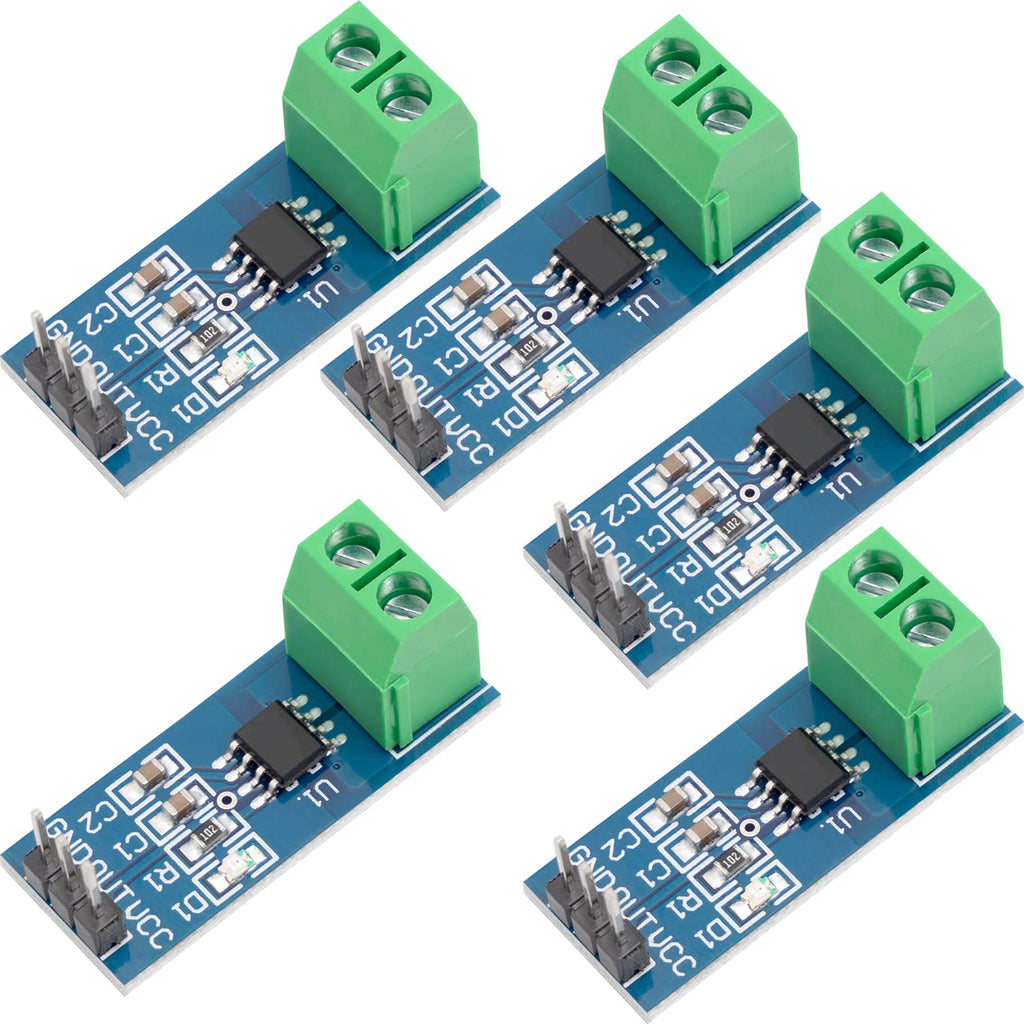  [AUSTRALIA] - AZDelivery 5 x ACS712 current sensor 5A measuring range range module current sensor compatible with Arduino including e-book!