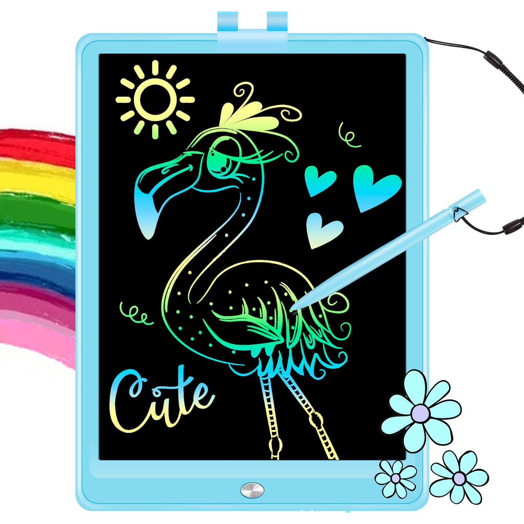 [AUSTRALIA] - LCD Writing Tablet for Kids, 10 Inch Electronics Drawing Tablet Reusable Drawing Pad, Colorful Doodle Board Digital Writing Pad, Toddler Educational Learning Toys Gift for 3 4 5 6 7 8 Years Old Boys Blue