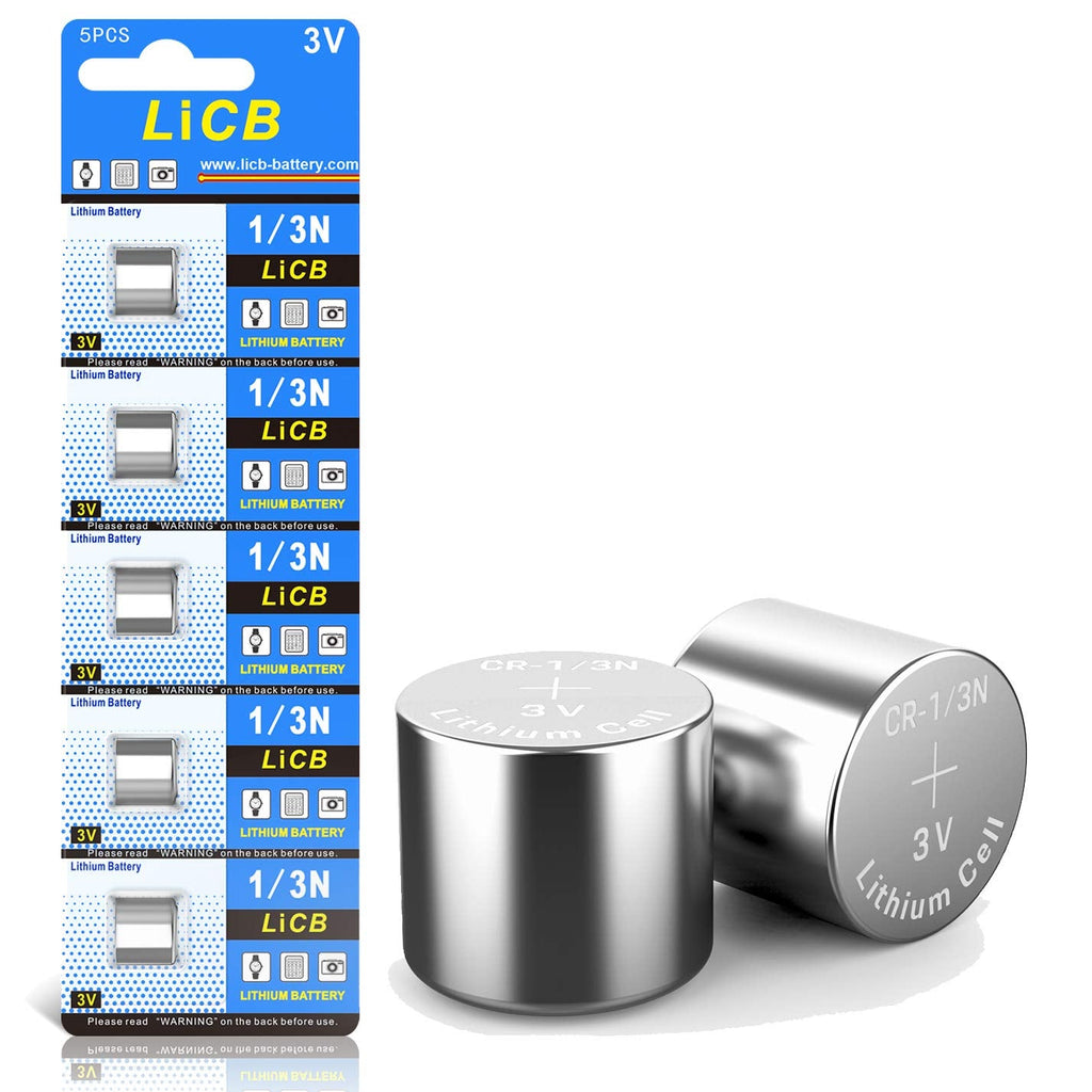  [AUSTRALIA] - LiCB CR1/3N Battery 3V Lithium 1/3N Batteries (5 - Pack)