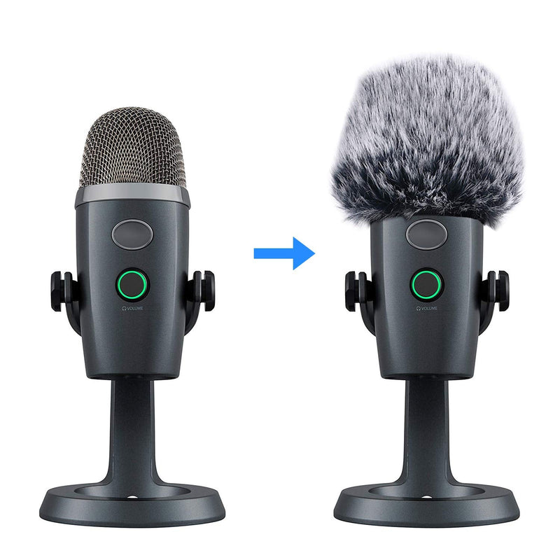  [AUSTRALIA] - YOUSHARES Microphone Furry Windscreen Muff - Mic Wind Cover Fur Pop Filter as Foam Cover Compatible with Blue Yeti Nano