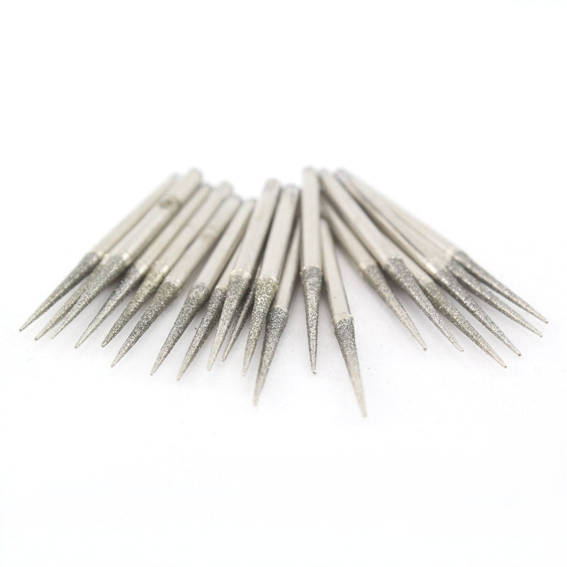  [AUSTRALIA] - JINGLING 2.35mm Diamond Grinding Head Tapered Bits Carving Burrs Pack of 30Pcs