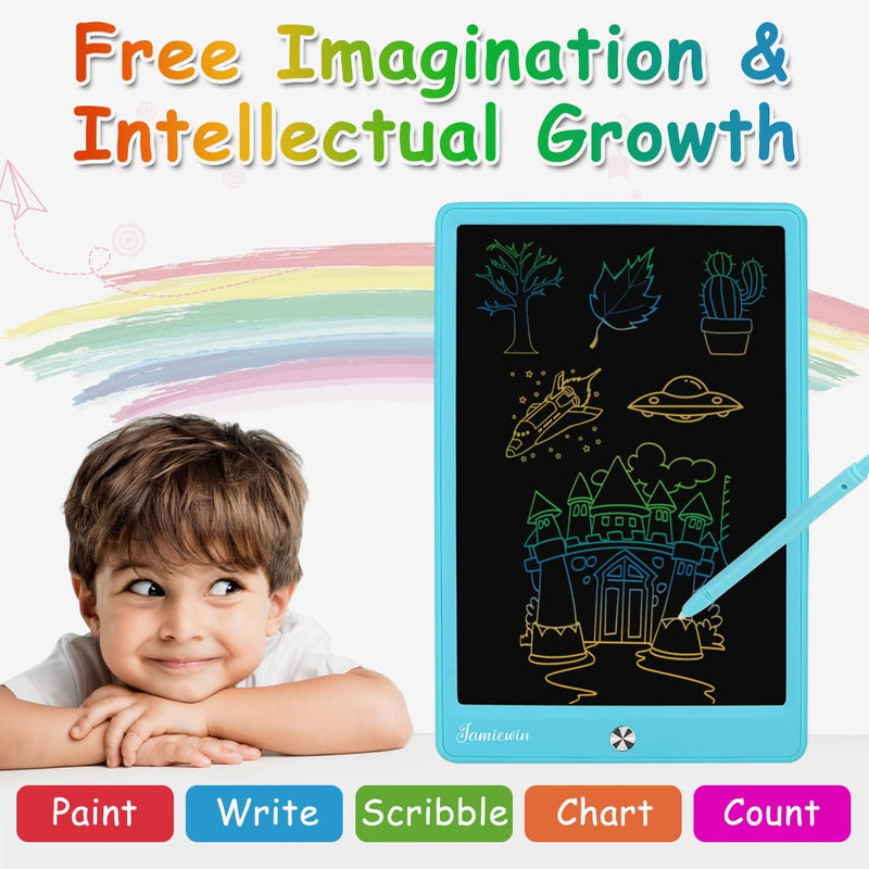  [AUSTRALIA] - 11 Inch LCD Writing Tablet, Colorful Drawing Doodle Board for Kids Toddler Drawing Pad Writing Board, Christmas Birthday Gifts for Boys Girls Age 3-7 Blue