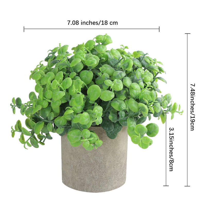  [AUSTRALIA] - Joyhalo 3 Pack Artificial Potted Plants－Faux Eucalyptus & Rosemary Greenery in Pots Small Houseplants for Indoor Tabletop Decor