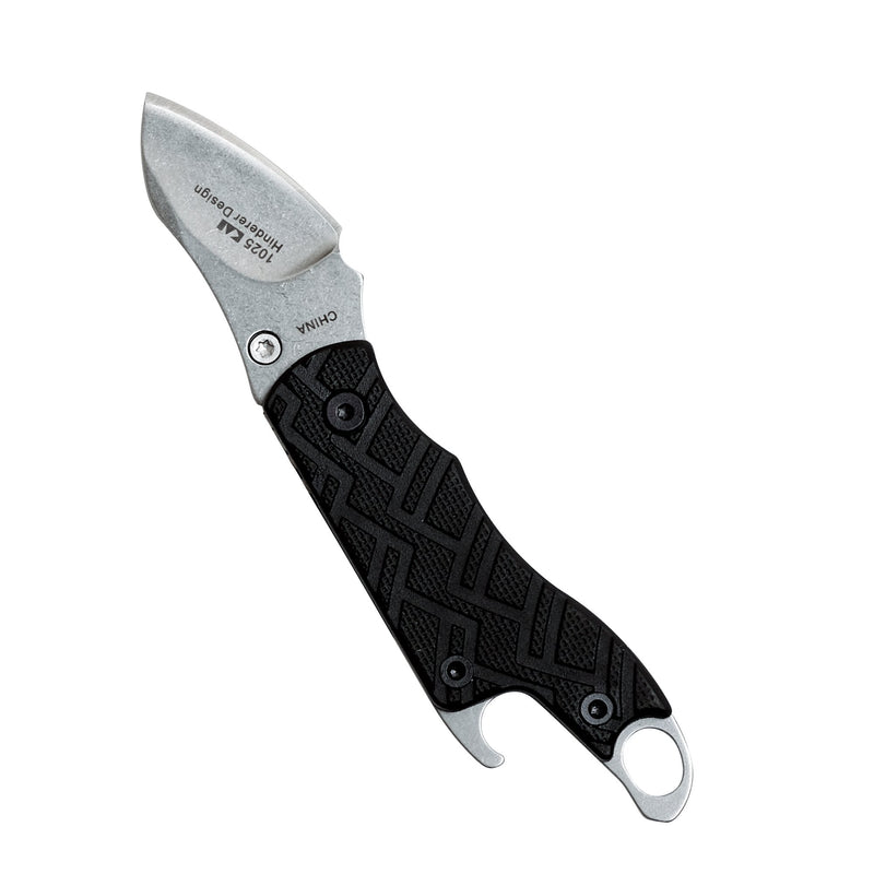  [AUSTRALIA] - Kershaw Cinder Multi-Function Folding Pocketknife (1025); 1.4 Inch 3Cr13 Stonewashed Blade; Manual Opening; Liner Lock; Bottle Opener; Keychain Carry; Black Glass-Filled Nylon Handle; 0.9 oz