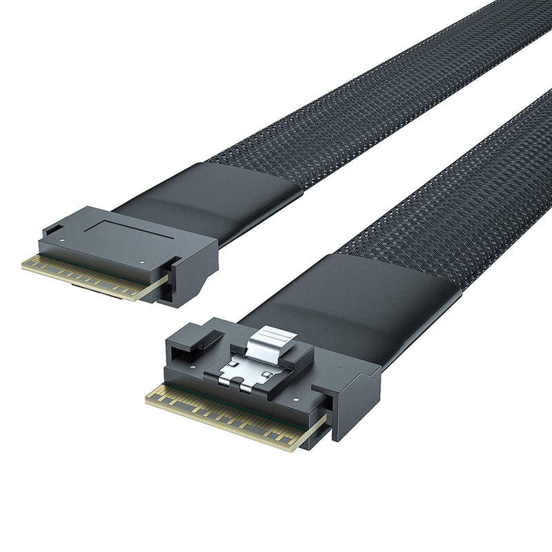  [AUSTRALIA] - 24G Internal SlimSAS SFF-8654 to SFF-8654 8i Cable, SAS 4.0, 85-ohm, 1-m(3.28ft) 1m 11#: Straight