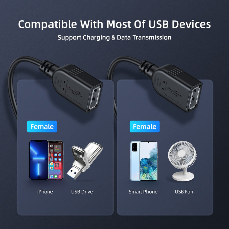  [AUSTRALIA] - USB 2.0 A Male to 2 Dual USB Female Jack Y Splitter Hub Power Cord Extension Adapter Cable