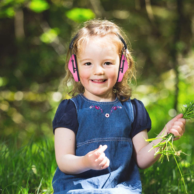  [AUSTRALIA] - Huarui Noise Canceling Ear Muffs, Shooting Ear Muffs,Shooters Ear Protection Pink