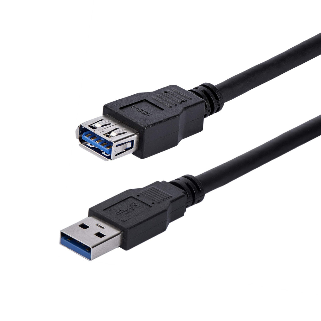  [AUSTRALIA] - StarTech.com 1m Black SuperSpeed USB 3.0 Extension Cable A to A - Male to Female USB 3 Extension Cable Cord 1 m (USB3SEXT1MBK) 3 ft