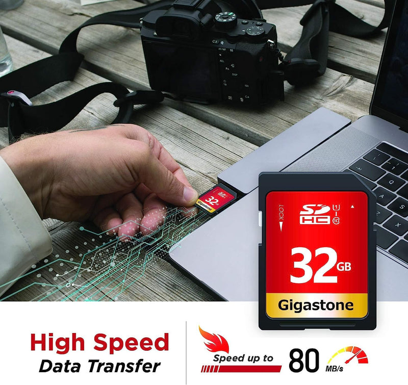  [AUSTRALIA] - Gigastone 32GB 5-Pack SD Card UHS-I U1 Class 10 SDHC Memory Card High-Speed Full HD Video Canon Nikon Sony Pentax Kodak Olympus Panasonic Digital Camera, with 5 Mini Cases SD 32GB U1 5-Pack