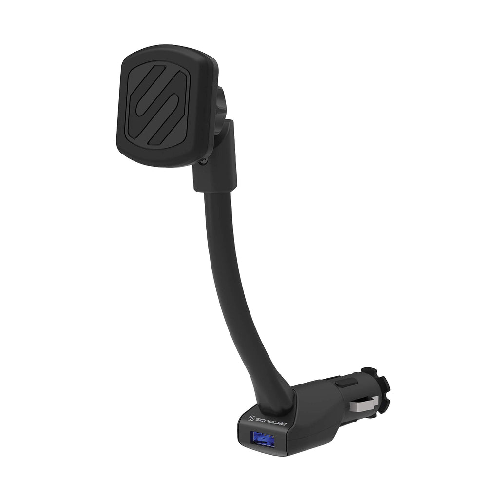  [AUSTRALIA] - SCOSCHE MAG12VB MagicMount Magnetic Power Outlet Mount Holder for Vehicles In Frustration Free Packaging, Black Gen 1 USB Charger
