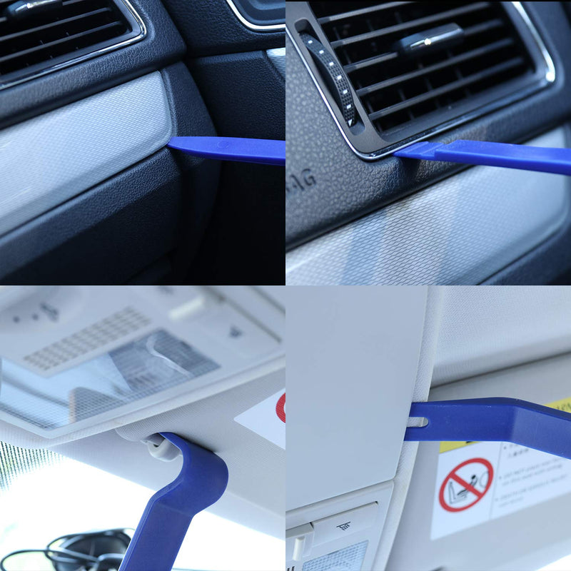  [AUSTRALIA] - LivTee 5 pcs Auto Trim Removal Tool Kit, Interior Door Panel Clip Removal Set for Vehicle Dash Radio Audio Installer (Blue) Blue