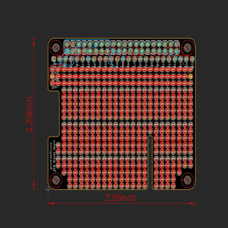  [AUSTRALIA] - Treedix 4 Sets GPIO Breakout DIY Breadboard PCB Shield Red Expansion Board Kit Compatible with Raspberry Pi 4 3 2 B+ A+