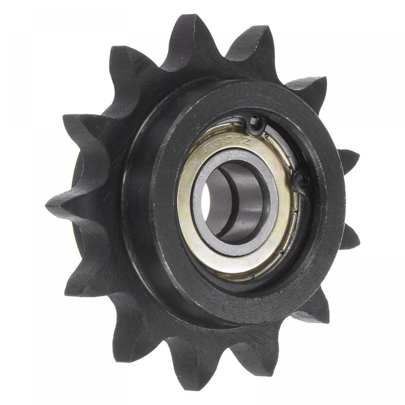  [AUSTRALIA] - uxcell #40 Chain Idler Sprocket, 12mm Bore 1/2" Pitch 13 Tooth Tensioner, Black Oxide Finished C45 Carbon Steel with Insert Double Bearing for ISO 08A Chains