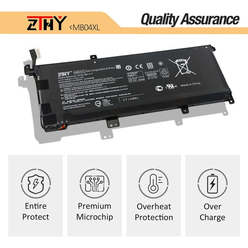  [AUSTRALIA] - ZTHY New MB04XL Rechargeable Battery for HP Envy X360 Convertible M6-AQ000 M6-AQ105DX M6-AQ003DX M6-AQ103DX 15-AQ000 AQ005NA AQ101NG AQ015NR AQ273CL AQ173CL 15t-AQ 843538-541 844204-850 15.4V 55.67Wh