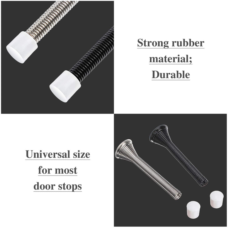  [AUSTRALIA] - Door Stop Bumper Tips 0.39 Inch Door Rubber Stop Bumper Replacement Stopper Tips Caps for Door and Wall Protection, White (20 Pieces) 20