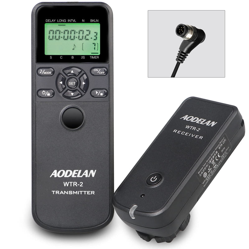  [AUSTRALIA] - Aodelan Wireless Remote Timer Shutter Release Intervalometer Remote Control LCD Compatible for Nikon D6,D5, D4s, D4, D3, D850, D810, D800, D700, D500, D300, D200, F6, F100, F5, F90, N90s, D1X, D2H N8 compatible with Nikon