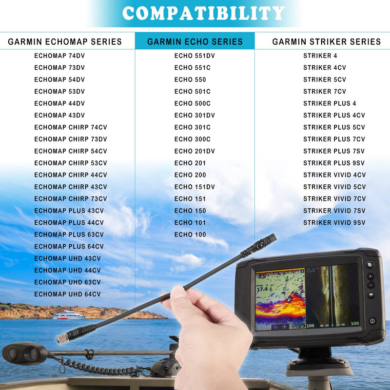  [AUSTRALIA] - 1852072 ‎MKR-US2-12 Universal Sonar 2 Adapter Cable Compatible with Garmin Echo, echoMAP, Striker Series Fishfinder