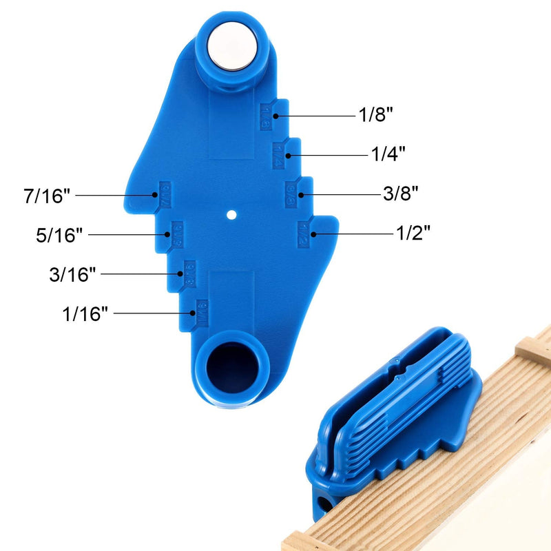  [AUSTRALIA] - Center Scriber Line Scriber Woodworking Marking Offset Marking Tool Marking Center Finder Tool Wood Scribe Marking Gauge Fits Standard Wooden Pencils (1, Blue) 1