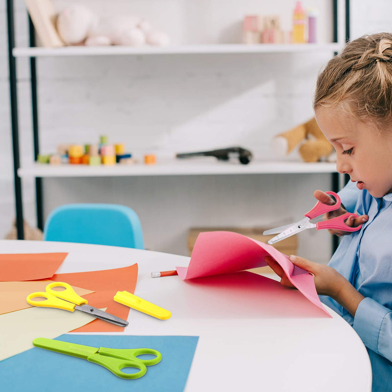  [AUSTRALIA] - Kids Safety Scissors Children Handle Pre-school Training Scissors Plastic Safety Handmade Scissors with Spring for Christmas Scrapbooking, Art Craft,Teaching（Pack of 3）