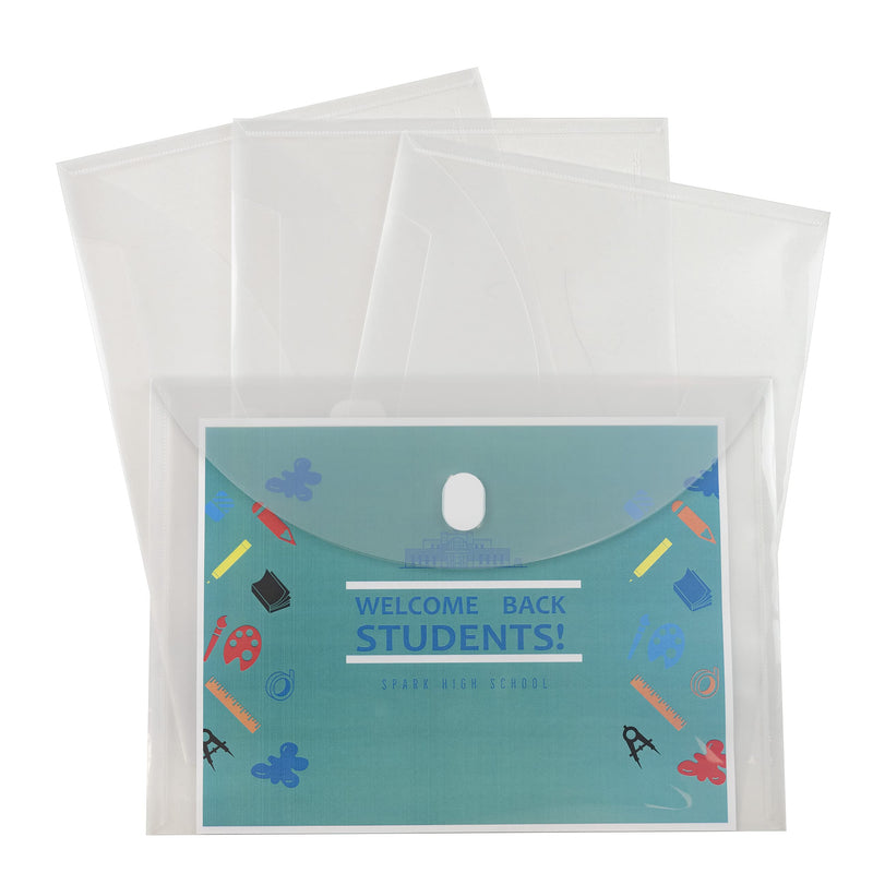  [AUSTRALIA] - C-Line Reusable Biodegradable Poly Envelopes, Side Loading, Letter Size, Clear, 5 Envelopes per Pack (35107)