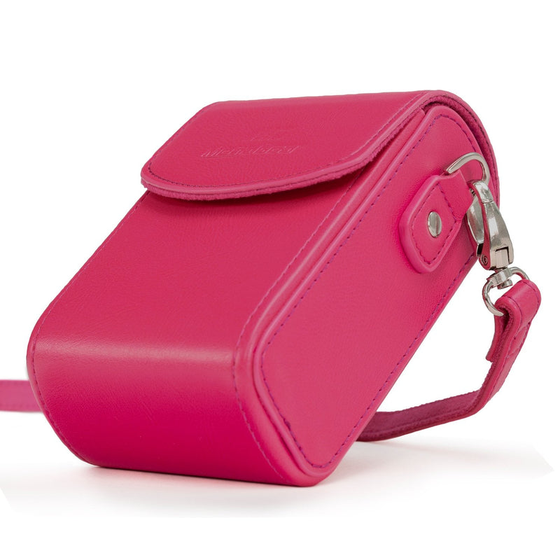  [AUSTRALIA] - MegaGear Leather Camera Case with Strap Compatible with Nikon Coolpix A1000, A900 Hot Pink