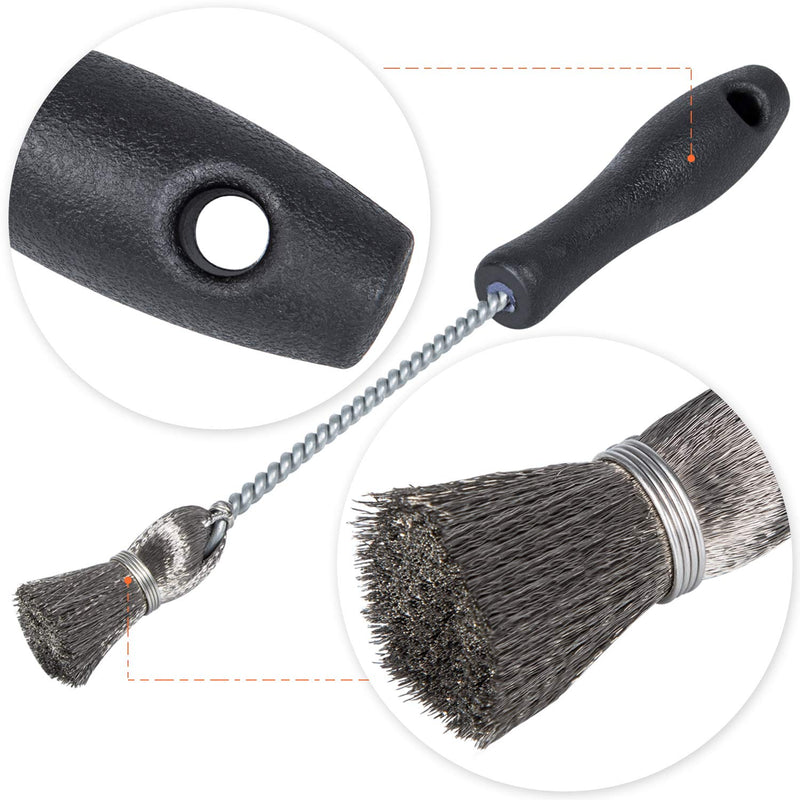  [AUSTRALIA] - Injector Sleeve Cup/Seat/Bore Cleaning Brush Kit Replace AP0084 AP0085 3252 For 1994~2018 Ford Powerstroke 6.0L 6.4L 6.7L 7.3L / Caterpillar 3126 C7 C9 / Navistar / Maxxforce Stainless Steel (2 PCS)