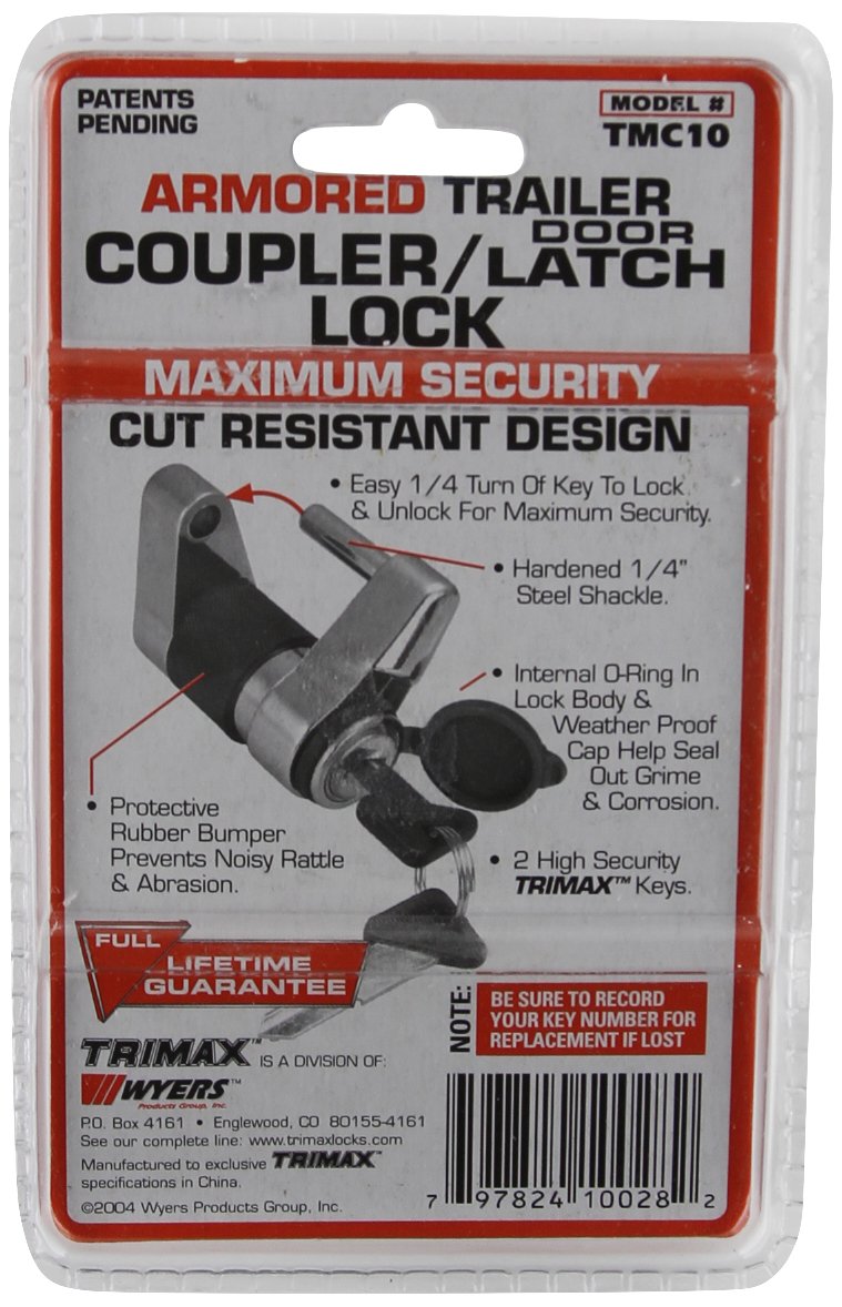  [AUSTRALIA] - Trimax TMC10 Coupler / Door Latch Lock (fits couplers to 3/4" span)