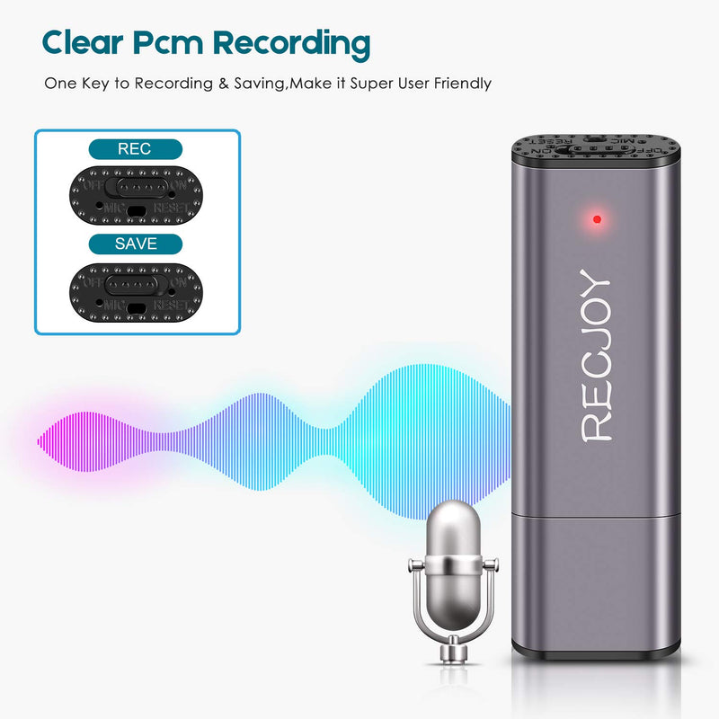 16GB Mini Voice Recorder for Lectures Meetings - EVIDA RECJOY 72Hours Digital USB Voice Recorder Recording Device Audio Recorder Rechargeable - LeoForward Australia