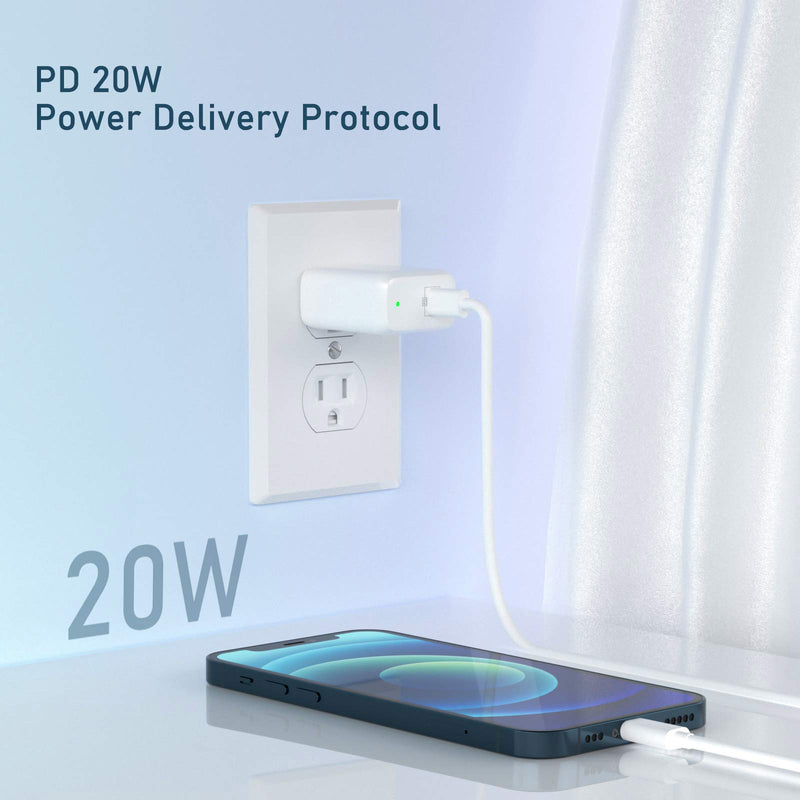  [AUSTRALIA] - 20W Fast Charger PD3.0 USB-C Type-C Compact Charger Adapter Compatible with Apple 12/12 Pro /12 Pro Max /12 Mini /11 Series, iPad Pro, iPad Air, Google Pixel, AirPods, Apple Watch etc.