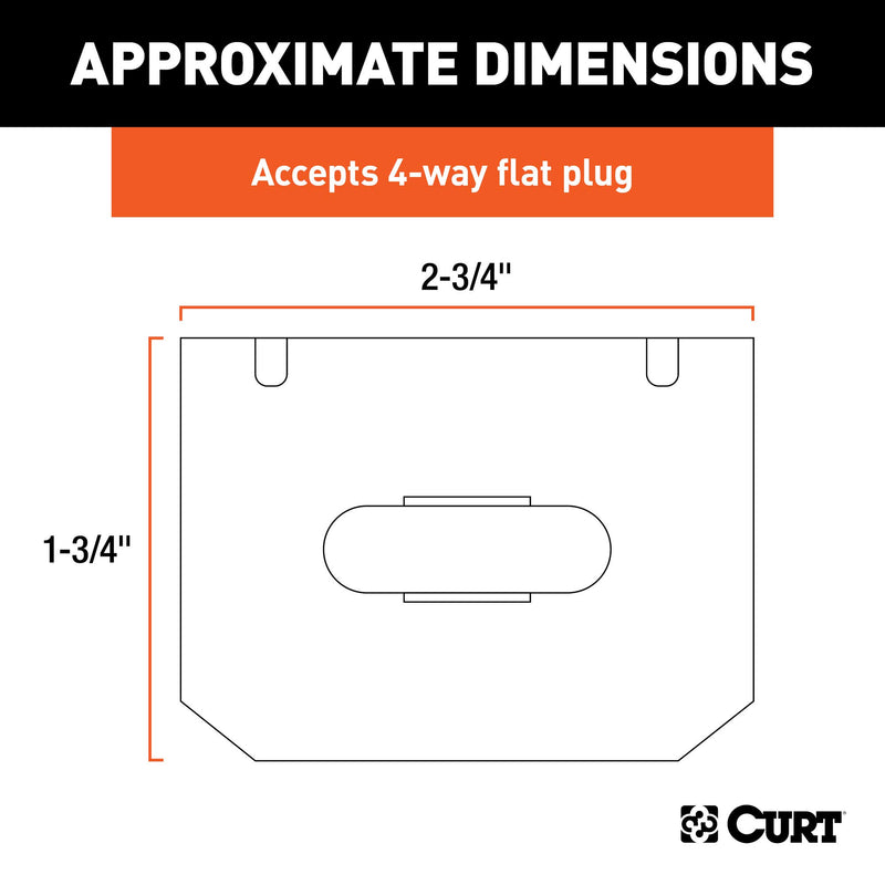  [AUSTRALIA] - CURT 58345 Vehicle-Side 4-Way Trailer Wiring Harness, 4-Pin Trailer Wiring